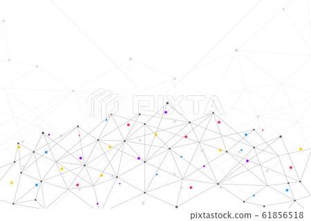Abstract connecting dots and lines with geometric - Stock Illustration ...