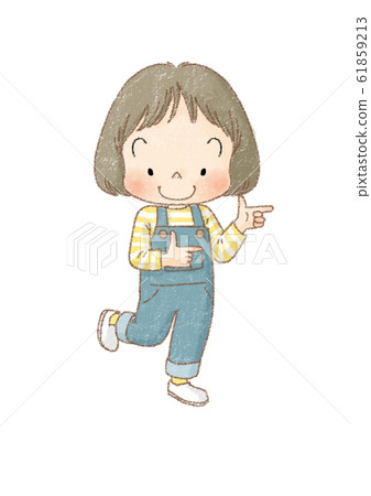 女孩全身前指(棕線) 女孩全身前指(棕線) 61859213