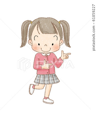女孩全身前指(棕線) 女孩全身前指(棕線) 61859227
