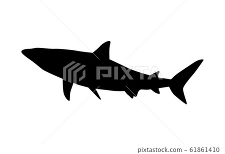 動物剪影海和河鯊2 61861410