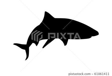 Animal silhouette sea and river shark 3 61861411