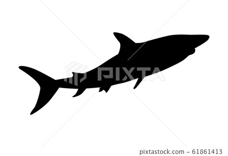 動物剪影海和河鯊5 61861413