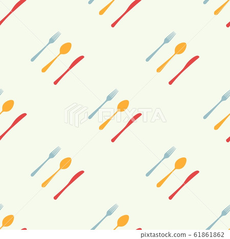 Cutlery icon seamless pattern. Cutlery icon seamless pattern. 61861862