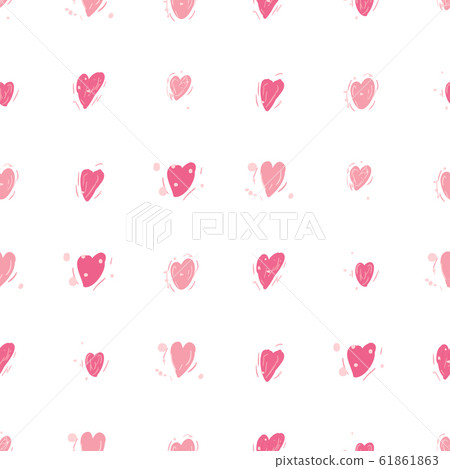 Seamless pattern with hearts. Valentines day background Seamless pattern with hearts. Valentines day background 61861863