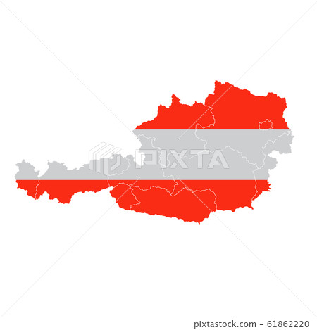 Austria national flag map icon Austria national flag map icon 61862220