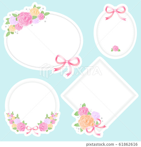 Rose frame set without text - Stock Illustration [61862616] - PIXTA