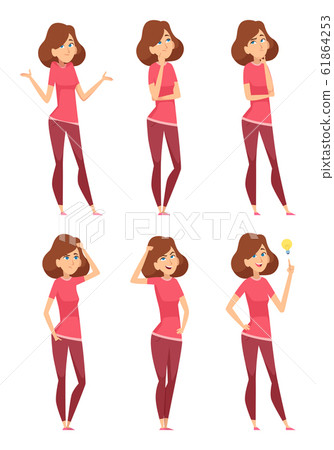 puzzled woman clipart