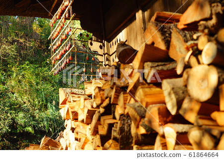 Firewood dried persimmon 61864664