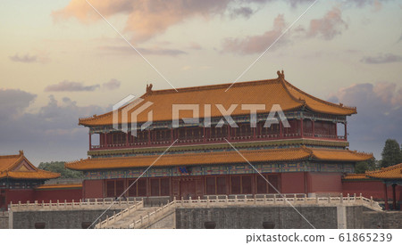 exterior of the Forbidden City in Beijing. 61865239
