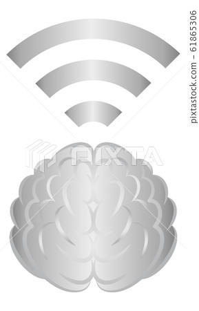 AI and artificial intelligence silver brain vector illustration AI and artificial intelligence silver brain vector illustration 61865306