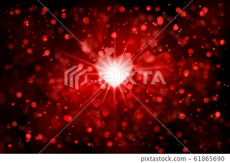 Abstract red bokeh background with Heart shape. Abstract red bokeh background with Heart shape. 61865690