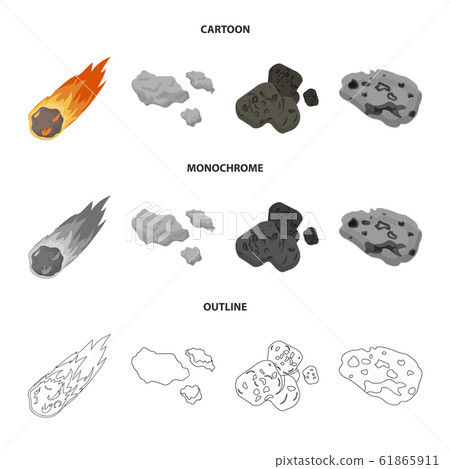 Isolated object of shooting and fire sign. Collection of shooting and asteroid stock vector illustration. Isolated object of shooting and fire sign. Collection of shooting and asteroid stock vector illustration. 61865911