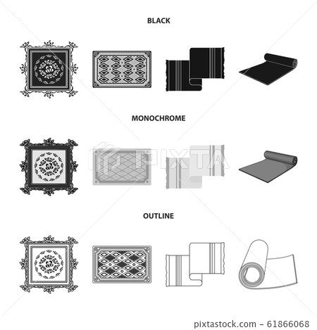 Vector design of carpet and persian symbol. Collection of carpet and border stock vector illustration. Vector design of carpet and persian symbol. Collection of carpet and border stock vector illustration. 61866068