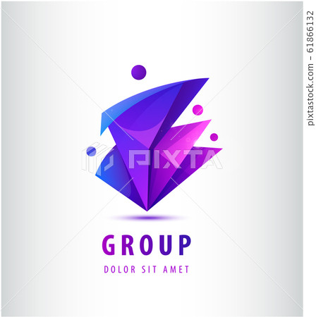 People Family Group Of Four Persons Logo Stock Illustration - Download  Image Now - Meeting, Success, Togetherness - iStock