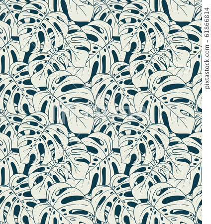 Monstera plant  seamless pattern 61866814