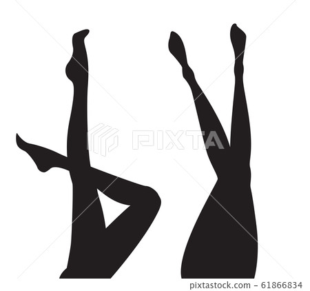 Set of sexy female legs silhouettes 61866834