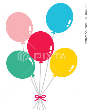 Illustration of 5 colorful balloons Illustration of 5 colorful balloons 61866988