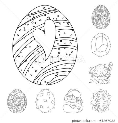 Isolated object of dinosaur and magic logo. Set of dinosaur and fantasy stock vector illustration. 61867088