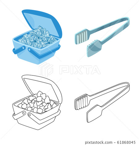 Vector design of texture and frozen sign. Set of texture and transparent vector icon for stock. 61868045