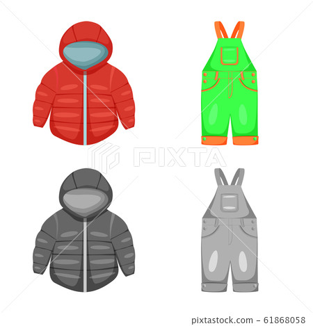 Vector design of fashion and garment logo. Set of fashion and cotton vector icon for stock. Vector design of fashion and garment logo. Set of fashion and cotton vector icon for stock. 61868058