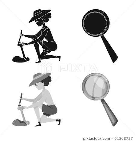 Isolated object of story and items sign. Collection of story and attributes stock vector illustration. 61868787