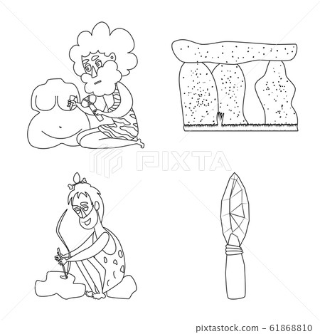 Vector design of primitive and archeology... - Stock Illustration ...