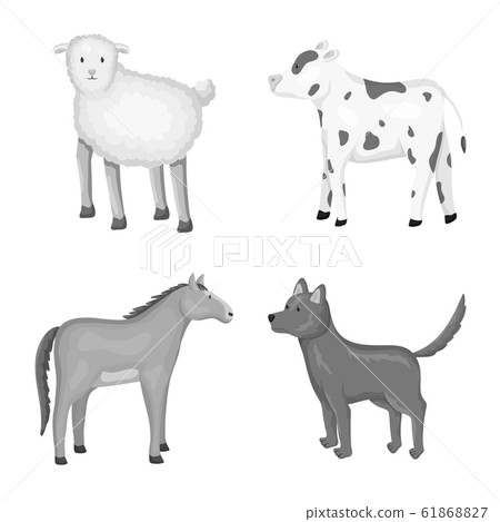 Isolated object of homestead and agriculture symbol. Set of homestead and kitchen vector icon for stock. Isolated object of homestead and agriculture symbol. Set of homestead and kitchen vector icon for stock. 61868827
