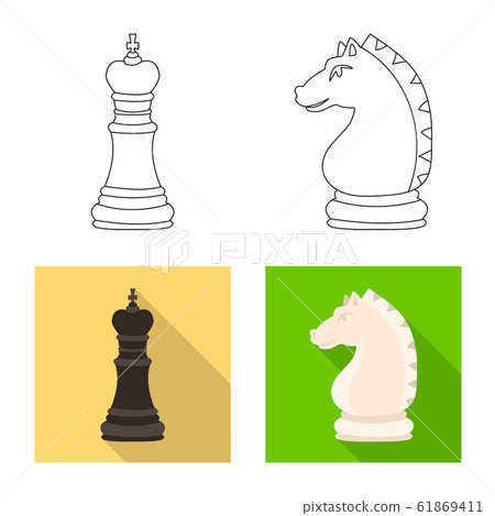 Vector design of checkmate and thin sign. Collection of checkmate and target vector icon for stock. Vector design of checkmate and thin sign. Collection of checkmate and target vector icon for stock. 61869411