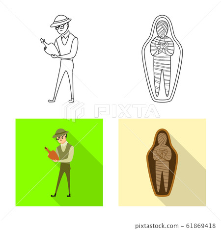 Vector illustration of story and items sign. Collection of story and attributes stock symbol for web. 61869418