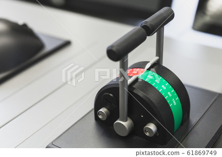 Modern ship control panel with engine accelerator 61869749