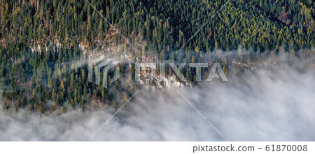 Autumn Alps mountain misty morning view from 61870008
