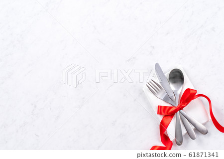 情人節 餐廳 盤子 頂視圖 大餐 Valentine's Day Plate バレンタイン 61871341