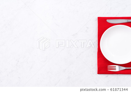 情人節 餐廳 盤子 頂視圖 大餐 Valentine's Day Plate バレンタイン 61871344