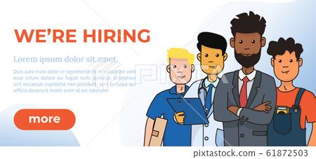 Hiring and Recruitment Design Poster. Vector Illustration. Hiring and Recruitment Design Poster. Vector Illustration. 61872503