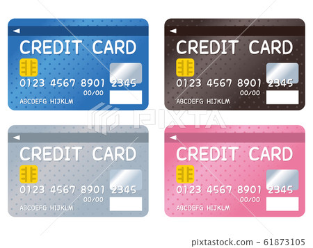 Illustration of colorful credit card Illustration of colorful credit card 61873105