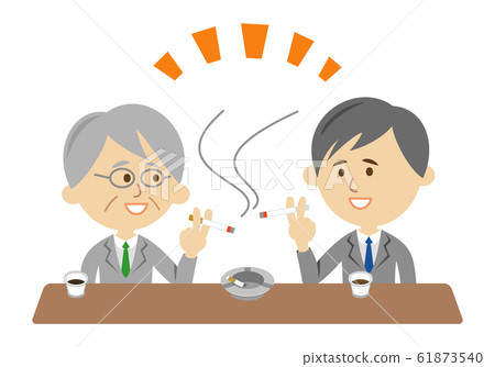 Illustration image of a cigarette friend in a smoking room Illustration image of a cigarette friend in a smoking room 61873540