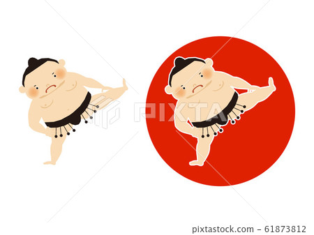 Sumo. Sumo wrestler character design. Illustration of Sekitori. 61873812