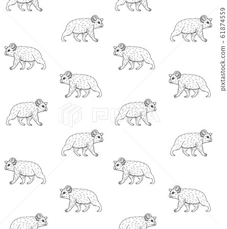 Vector seamless pattern of hand drawn doodle koala - Stock Illustration ...