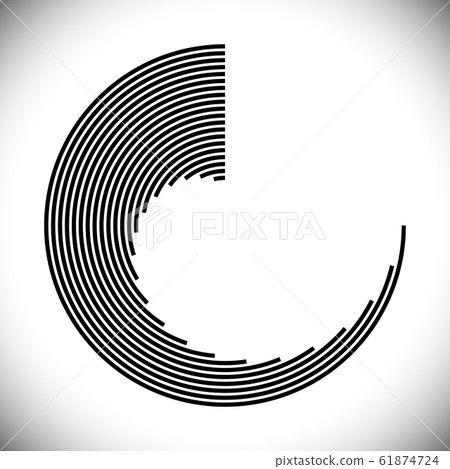 Round icon with lines. Spiral vector illustration. Round icon with lines. Spiral vector illustration. 61874724