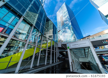 Tokyo cityscape in Japan View of the underground bicycle parking area at Shibuya Station East Exit in front of Shibuya Stream Tokyo cityscape in Japan View of the underground bicycle parking area at Shibuya Station East Exit in front of Shibuya Stream 61875193