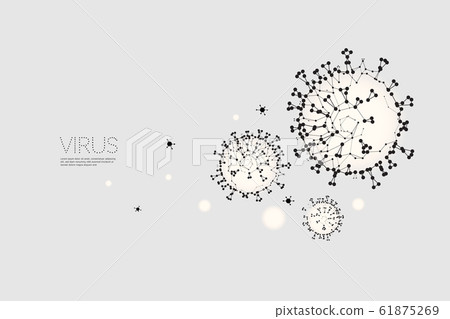 The particles, geometric art, line and dot of The particles, geometric art, line and dot of 61875269