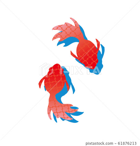Summer Goldfish Goldfish Scooping Japanese Stock Illustration