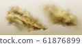 Dirty dust clouds of flying sand and soil 61876899