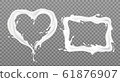 Milk splash frames rectangle and heart shape set 61876907