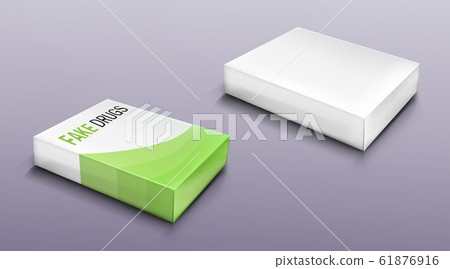 Fake drugs package set, mockup carton blank box 61876916