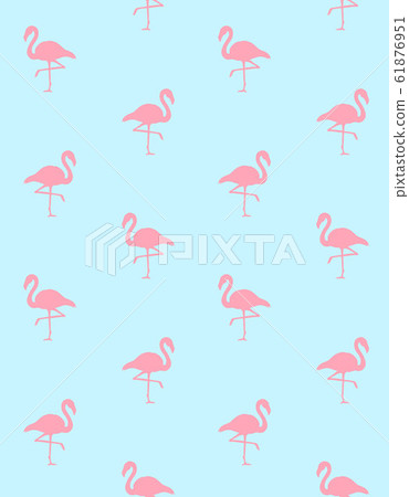 Vector seamless pattern of flamingo silhouette Vector seamless pattern of flamingo silhouette 61876951