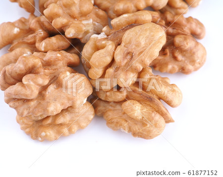 walnuts on a white background 61877152