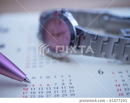 Business image, calendar, clock, woman 61877293