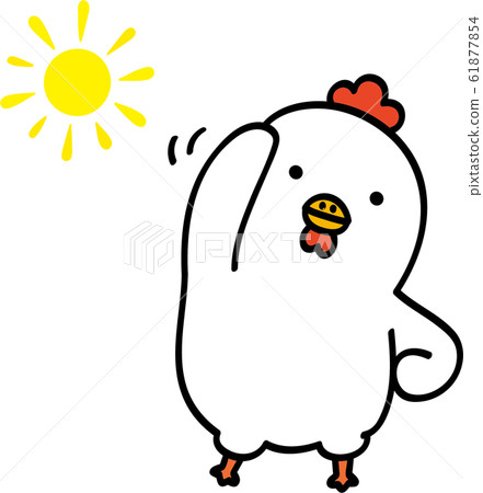 Chicken doing gymnastics in the morning Chicken doing gymnastics in the morning 61877854