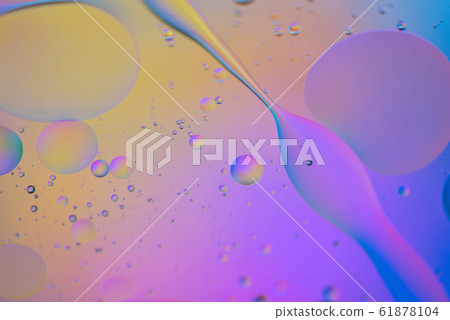 Orange and blue abstract background picture made with oil, water and soap Orange and blue abstract background picture made with oil, water and soap 61878104